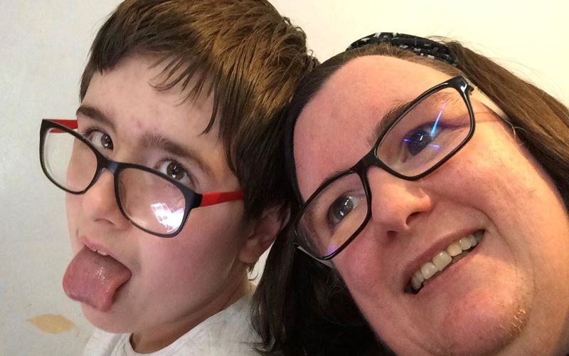 Mother and son with special needs